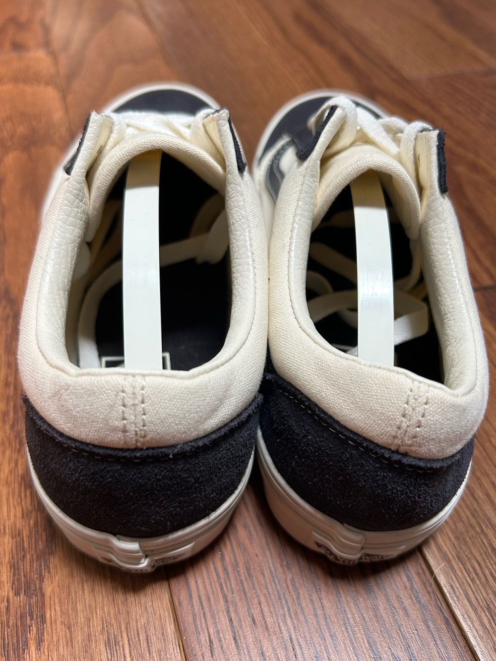 Vans Old Skool "Phantom" navy suede cream canvas size 8.5 women size 7 men - Picture 5 of 8